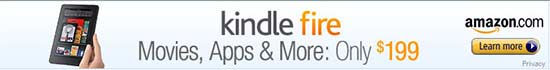 kindle fire 0nly $199