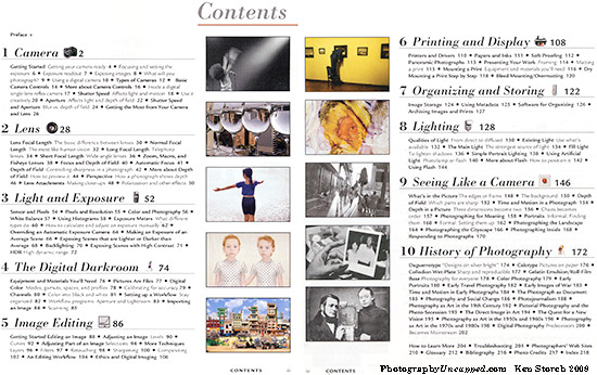 short-course-digital-contents-1-21 The 'Contents' pages of "A Short Course in Digital Photography"