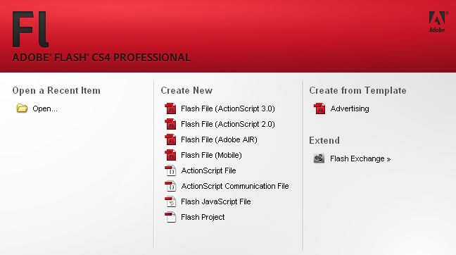 Adobe-Flash-CS4-CS5 Adobe Flash CS4 Splash Screen