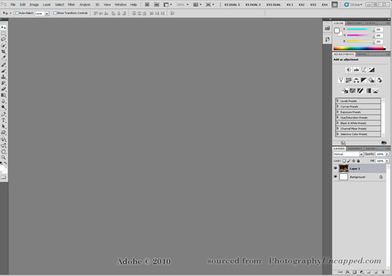 Adobe-Photoshop-CS5-Workspaces-Essentials