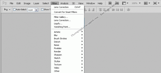 Lens-Correction-Filter-Menu