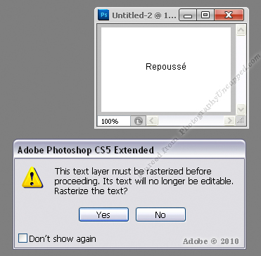 Adobe-CS5-Repousse-text-layer-Rasterized
