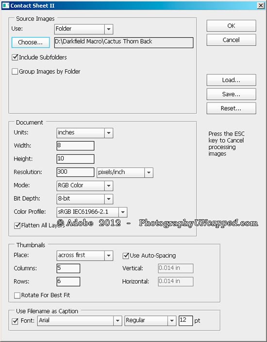 Adobe-Photoshop-CS6-PhotographyUncapped-dot-com-Automate-Contact-Sheet-ll-550 Adobe Photoshop CS6 - Contact Sheet ll