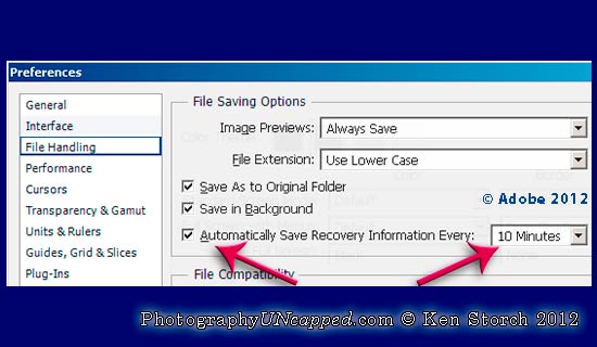 Auto-Recovery-Save-Preferences-Photoshop-CS6-PhotographyUNcapped-dot-com Auto Recovery Save Information in Photoshop CS6 - Public Beta