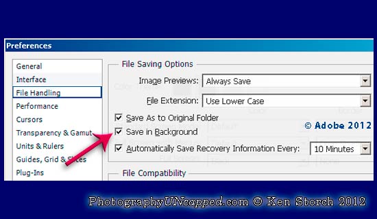 Save-in-Background-Preferences-Photoshop-CS6-PhotographyUNcapped-dot-com Photoshop CS6 Save In Background
